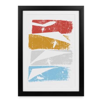 Grimpeurs Strata Silhouette - Affiche encadrée (27 × 37 cm) - noir - Devant