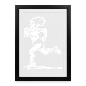 Runner Sketch - Framed poster (27 × 37 cm) - black - Front