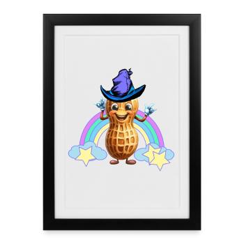 Peanut Rainbow Kids Child Peanuts Baby - Framed poster (27 × 37 cm) - black - Front