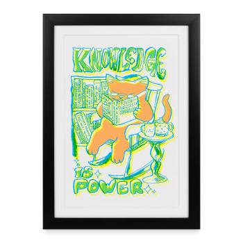 KNOWLEDGE IS POWER - Framed poster (27 × 37 cm) - black - Front