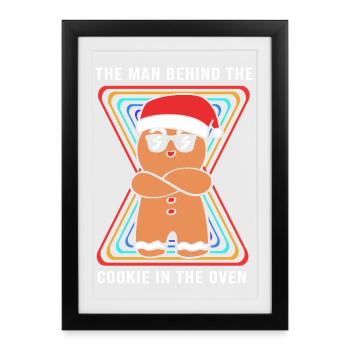 Révélation du sexe de Noël pour les futurs pères - Affiche encadrée (27 × 37 cm) - noir - Devant