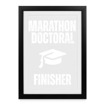 Marathon doctoral Finisher - Affiche encadrée (27 × 37 cm) - noir - Devant
