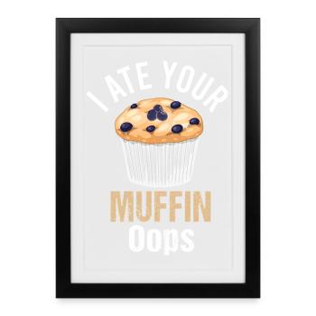 Blueberry Funny Fruit Fruit Blueberry Vintage - Framed poster (27 × 37 cm) - black - Front