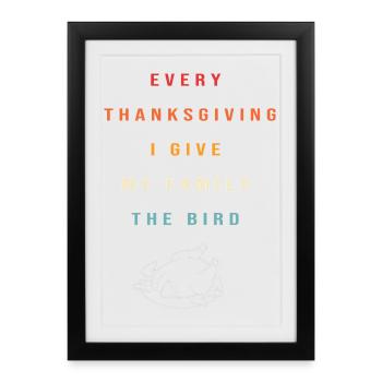 Grandpa Grandpa Thanksgiving Dad Father - Framed poster (27 × 37 cm) - black - Front