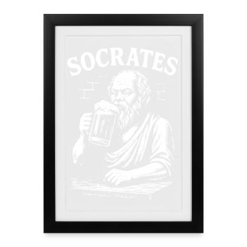 Socrates Beer Portrait - Framed poster (27 × 37 cm) - black - Front