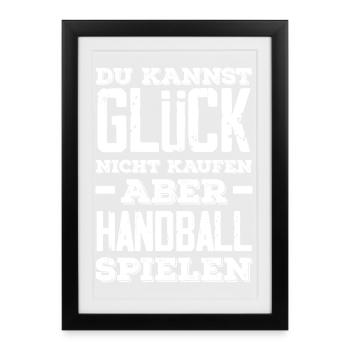 Handball Joueurs Handball Handball Cadeaux - Affiche encadrée (27 × 37 cm) - noir - Devant