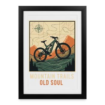 Mountain Trails Old Soul - Framed poster (27 × 37 cm) - black - Front