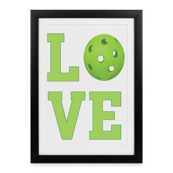 L’amour du pickleball - Affiche encadrée (27 × 37 cm) - noir - Devant
