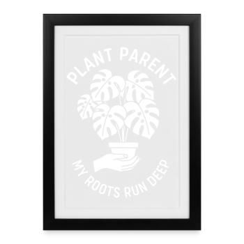 Monstera Plant Parents Urban Jungle Plant - Framed poster (27 × 37 cm) - black - Front