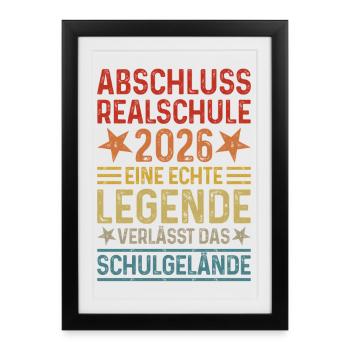 Certificat de fin d’études secondaires 2026 - Affiche encadrée (27 × 37 cm) - noir - Devant