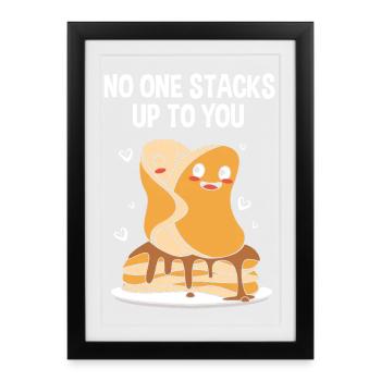 pancake - Framed poster (27 × 37 cm) - black - Front
