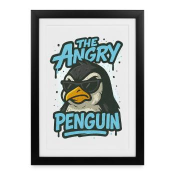 The Annoying Penguin - Framed poster (27 × 37 cm) - black - Front