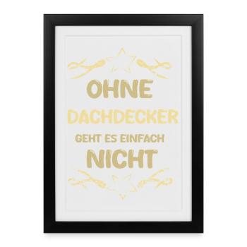 Couvreur - Affiche encadrée (27 × 37 cm) - noir - Devant