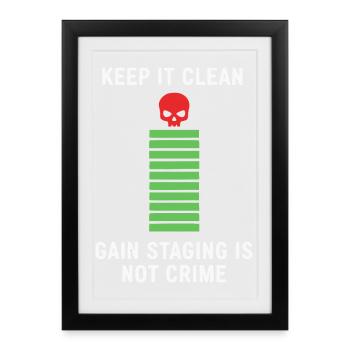 Conception du crâne de stade à gain - Affiche encadrée (27 × 37 cm) - noir - Devant