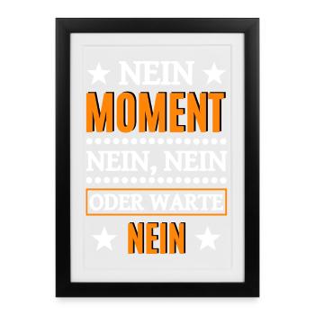Non, non, non, pas de drôle de discours - Affiche encadrée (27 × 37 cm) - noir - Devant