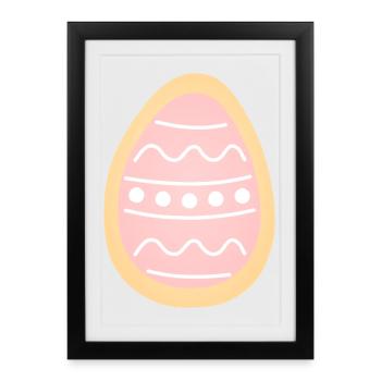 Biscuit Œuf de Pâques pastel - Affiche encadrée (27 × 37 cm) - noir - Devant
