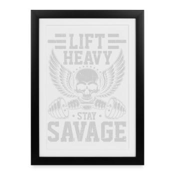 Body building - Framed poster (27 × 37 cm) - black - Front