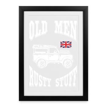 Old_Men_Rusty_Stuff - Affiche encadrée (27 × 37 cm) - noir - Devant