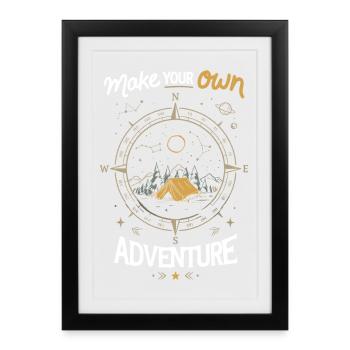 Mountains - Make Your Own Adventure - Framed poster (27 × 37 cm) - black - Front