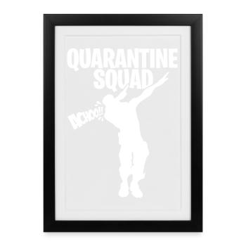 Effectif de quarantaine, DAB gambler quarantine GAMING - Affiche encadrée (27 × 37 cm) - noir - Devant