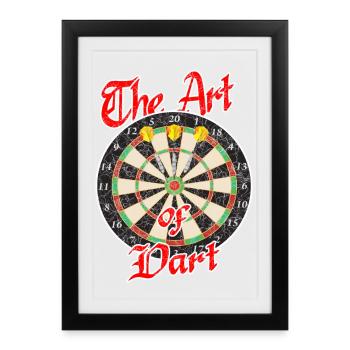 Sport de fléchettes - Affiche encadrée (27 × 37 cm) - noir - Devant
