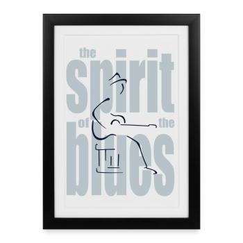 The spirit of the blues - Affiche encadrée (27 × 37 cm) - noir - Devant