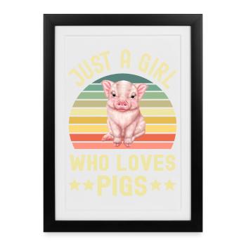 Cochons Cochons - Affiche encadrée (27 × 37 cm) - noir - Devant