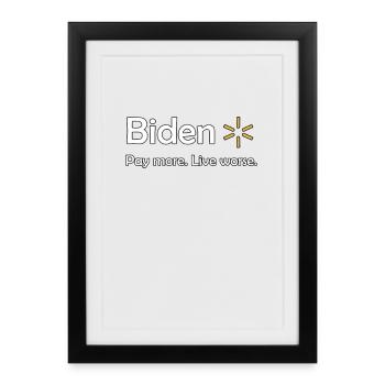 T-shirt critique de l’économie de Biden - Affiche encadrée (27 × 37 cm) - noir - Devant