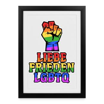 Equality Statement Love Lgbt Pride - Framed poster (27 × 37 cm) - black - Front