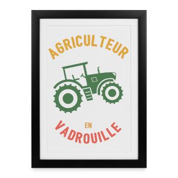 Farmer in Mop - Framed poster (27 × 37 cm) - black - Front