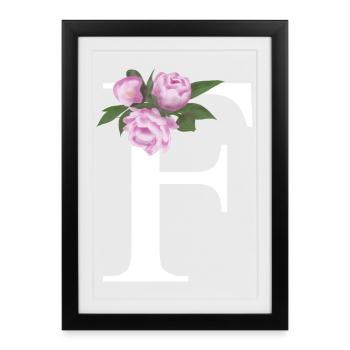 F - Gerahmtes Poster (27 × 37 cm) - Schwarz - Vorne