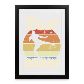 Meilleur kickboxeur - Affiche encadrée (27 × 37 cm) - noir - Devant