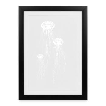 Jellyfish - Framed poster (27 × 37 cm) - black - Front