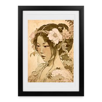 Coeur de Japon 01 - Affiche encadrée (27 × 37 cm) - noir - Devant