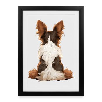 Papillon - Affiche encadrée (27 × 37 cm) - noir - Devant