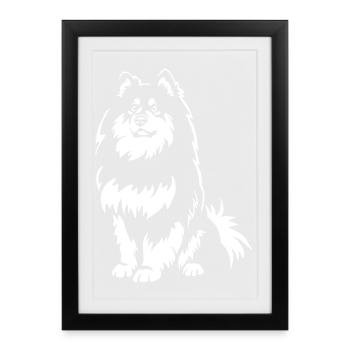 Laponie finlandaise - Affiche encadrée (27 × 37 cm) - noir - Devant