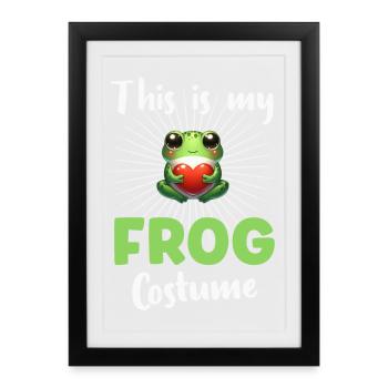 Frog Frogs - Framed poster (27 × 37 cm) - black - Front