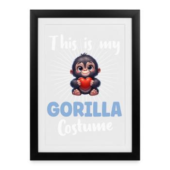 Gorilla Monkey - Framed poster (27 × 37 cm) - black - Front