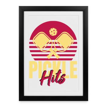 Pickleball Hits - Framed poster (27 × 37 cm) - black - Front