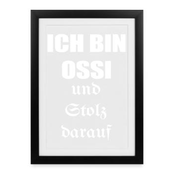Je suis un Ossi et j’en suis fier - Affiche encadrée (27 × 37 cm) - noir - Devant