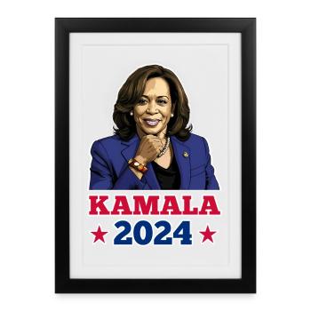 KAMALA 2024, KAMALA HARRIS FOR PRESIDENT - Framed poster (27 × 37 cm) - black - Front