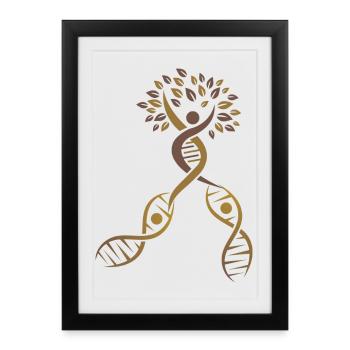 The DNA Tree: Nature's Genealogy - Framed poster (27 × 37 cm) - black - Front