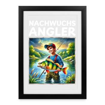 Jeunes pêcheurs - Affiche encadrée (27 × 37 cm) - noir - Devant