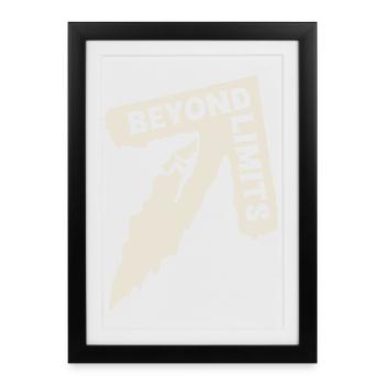 Beyond Limits - Climber [White] - Framed poster (27 × 37 cm) - black - Front