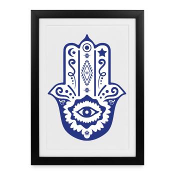 Main de Fatma par Helfspawn - Affiche encadrée (27 × 37 cm) - noir - Devant
