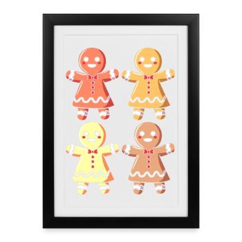 Team Girl Christmas - Framed poster (27 × 37 cm) - black - Front