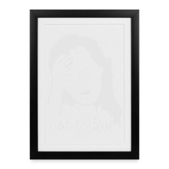 Gestures of a woman with a headache - Framed poster (27 × 37 cm) - black - Front