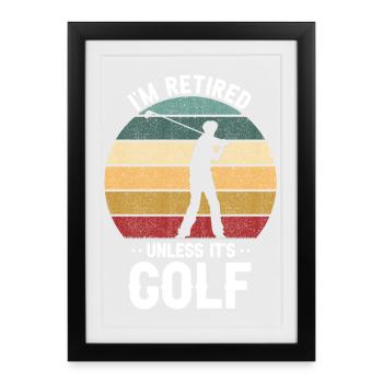 Cool Golf Dad Like Regular Dad But Cooler - Framed poster (27 × 37 cm) - black - Front
