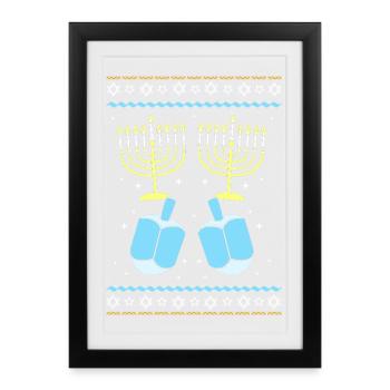Chanukkah Hanukkah Hanukah - Framed poster (27 × 37 cm) - black - Front