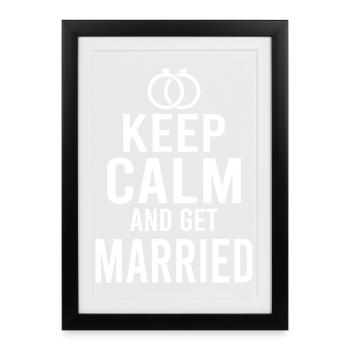 Wedding Wedding Anniversary Anniversary Wedding Sayings - Framed poster (27 × 37 cm) - black - Front